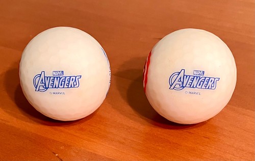 Two (2) Marvel Avengers Captain America Volvik Vivid Logo Golf Balls - Picture 3 of 4