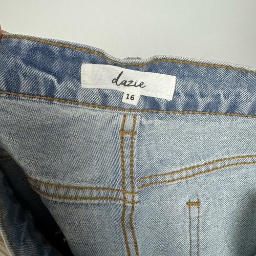 Dazie Size 16 Harley Wide Leg Ripped Denim Jeans Light Wash Women NEW $119 - Bild 14 von 16