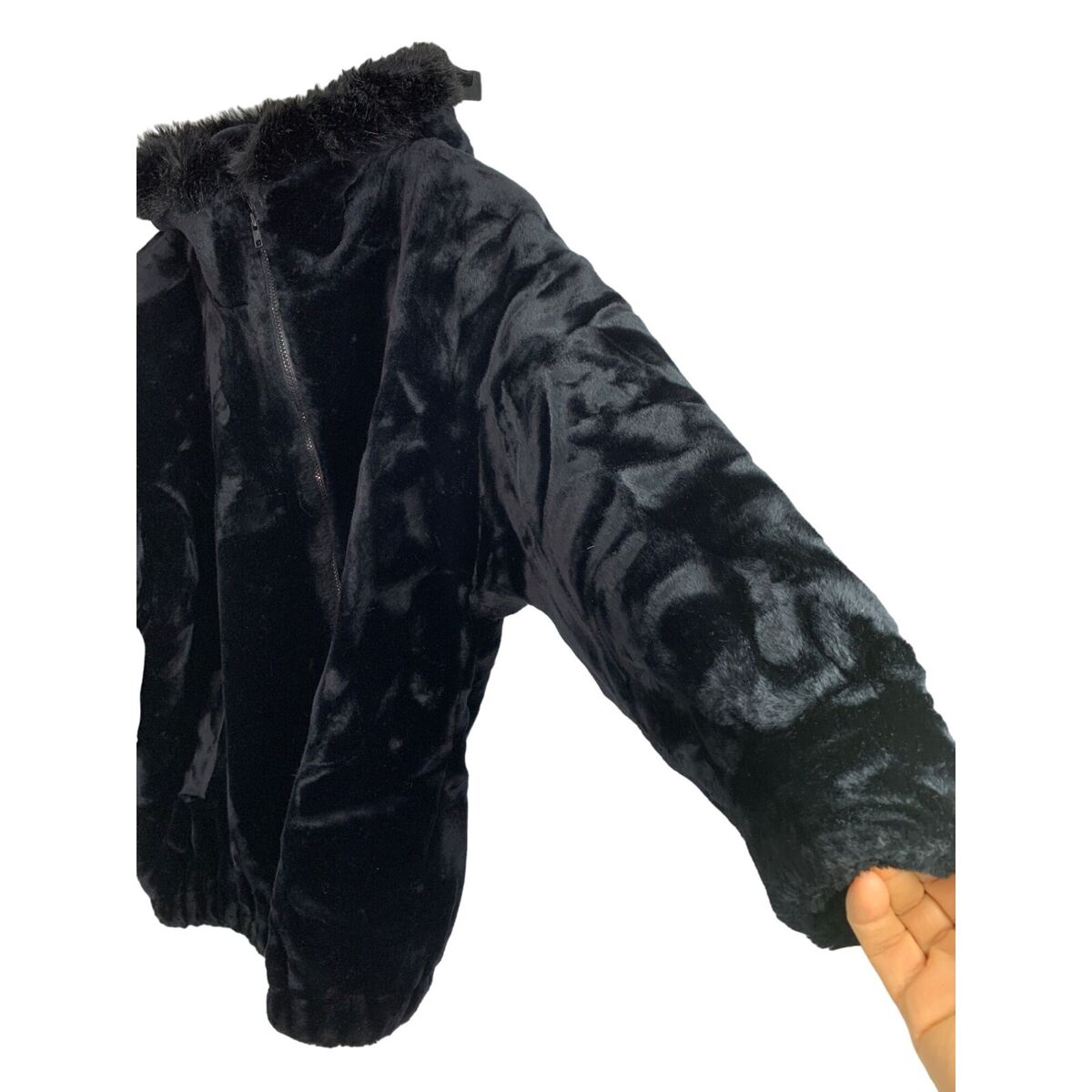 Jacobson's Vintage Faux Fur Zip Jacket Size 14 EUC Hood Jacobson's Vintage Faux Fur Zip Jacket Size 14 EUC Hood