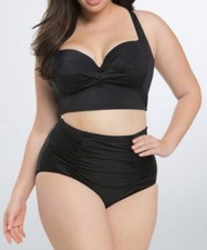 New Woman Plus Size Black Two Piece Swimsuit Bath Swimsuit Bathing Suit