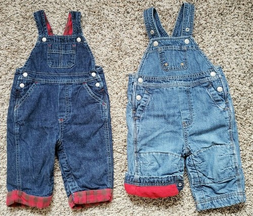 Vtg Baby Gap Overalls Fleece Lined 
