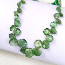 Natural Green Mint Kyanite Gem 6 to 9 mm Size Coin Cut Beads 5" Strand