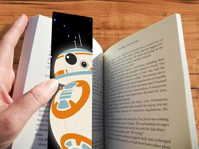 THE GEEK MONKEY Star Wars BB-8 Bookmark Gift Handmade Minimalist Style Original Geeky Art