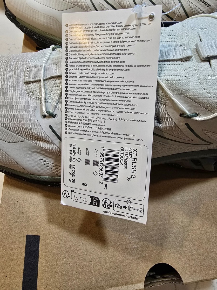 Salomon XT Rush 2 Shoes - Lunar Rock/Pewter/Lily Pad - Men's Size