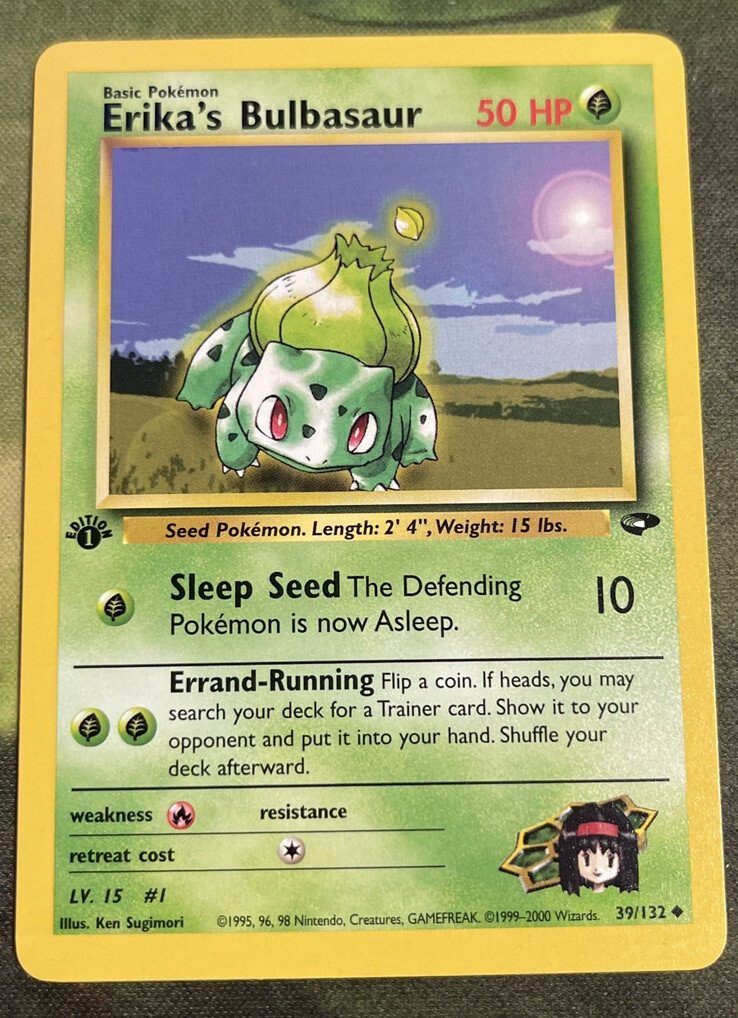 1st Edition Erika's Bulbasaur 39/132 - Gym Challenge - Near Mint