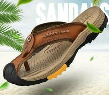 Sandals Mens Shoes Slippers Casual Outdoor Slingback Thong Round Toe Leisure