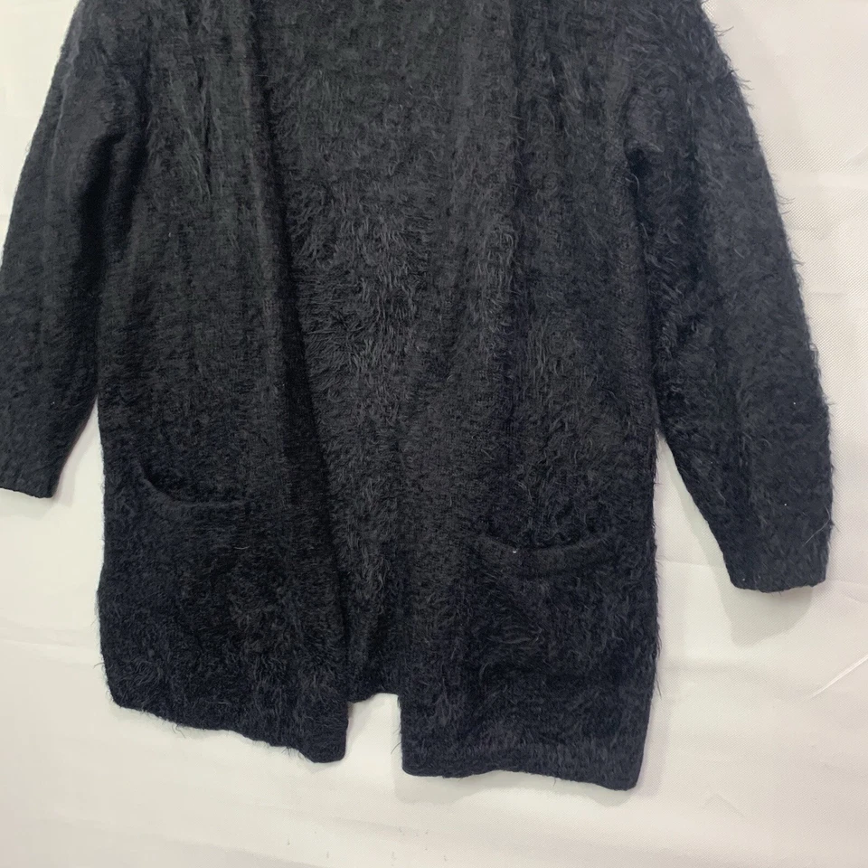 Chelsea & Theodore Womans Black 3/4 Sleeve Pocket Soft Cardigan Sweater LARGE - Image 4 of 4