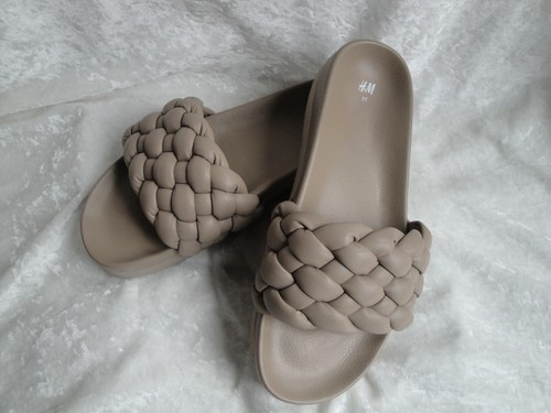 puffy braided sandals