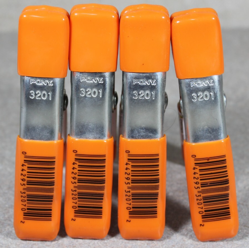 5pc Pony 3201 1" Spring Clamps - With Orange Protective Tips #3 - Picture 2 of 3