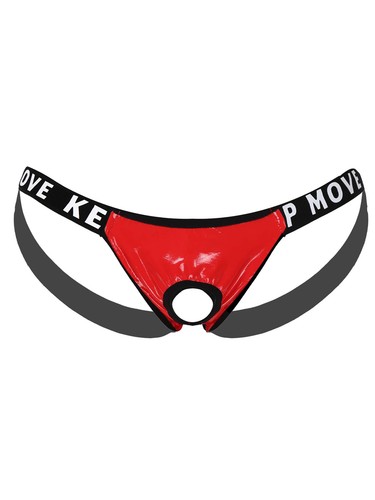 Mens Jockstrap Thongs Gay Underwear Male Latex Hollow Out G-String Panties - Picture 26 of 42