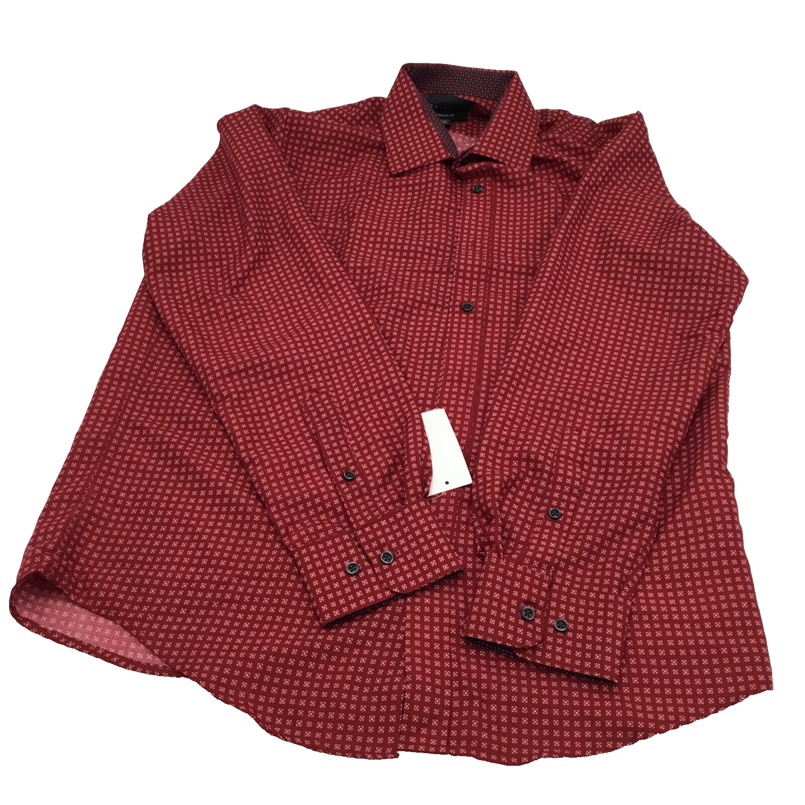 Мужская красная рубашка Calabrum для выступлений обычного покроя, Красный, Средний размер 15-15,5