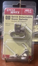 Uncle Mikes Sling Swivels Quick Detachable Stainless Nickel 1" - 1462-2