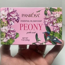 Panrosa Essential Oil Bar Soap Peony Gentle scent Made In USA