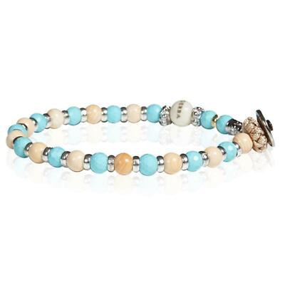 Bracciale Unisex GERBA 248 Elastico con Pietre Naturali e Argento 925