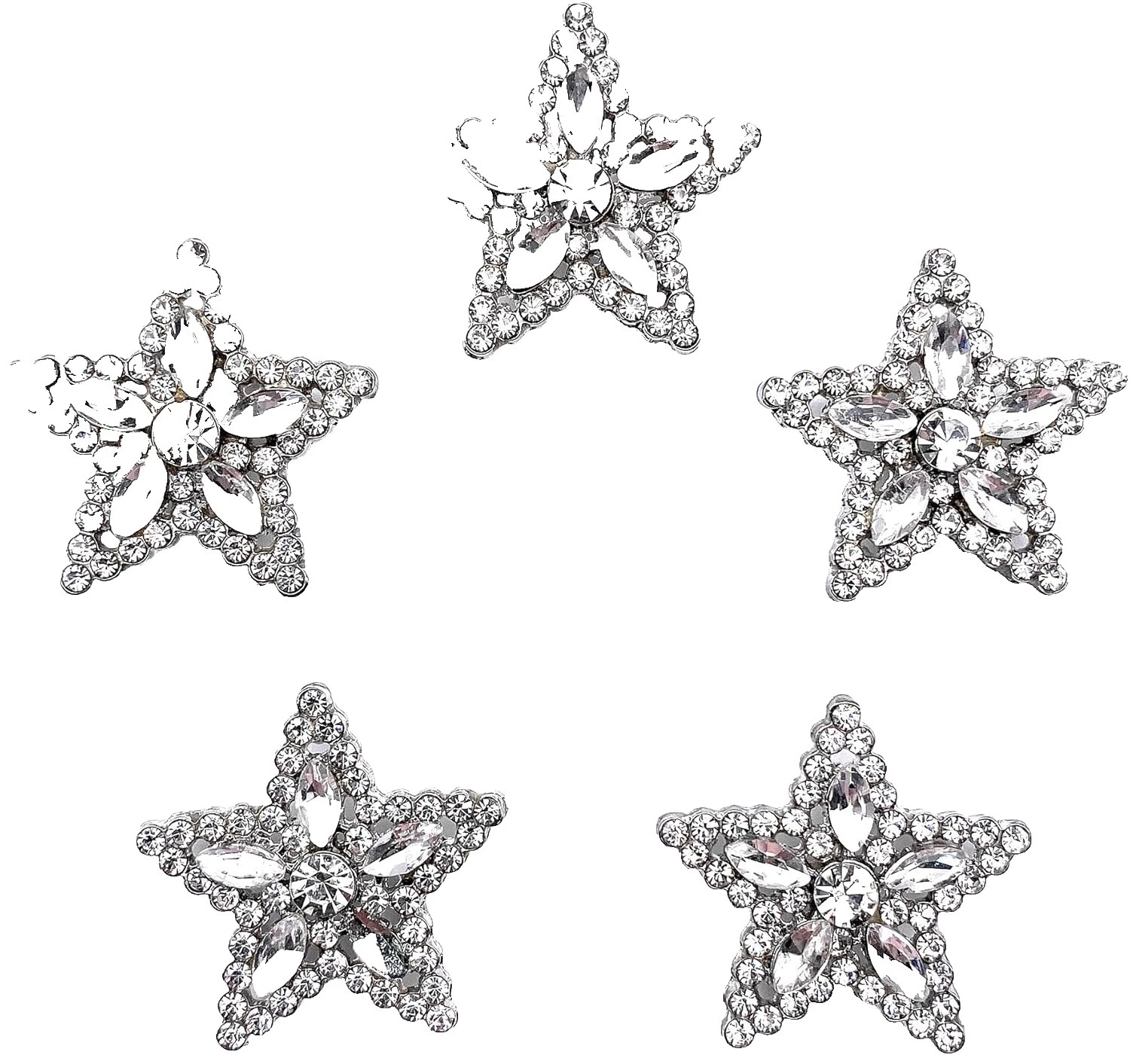 Rhinestone Star Sewing Buttons