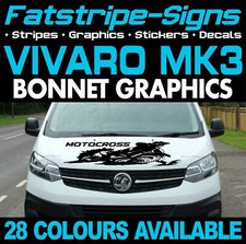 to fit VAUXHALL VIVARO MK3 MOTOCROSS BIKE BONNET GRAPHICS STICKERS CAMPER VAN