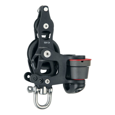 Harken 45mm Single Aluminum Element Fiddle Block w/Swivel, Becket & 150
