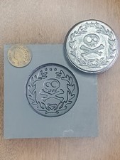 Cross Bones 3D Graphite Ingot Mold Gold Silver Copper Tin Melting Casting