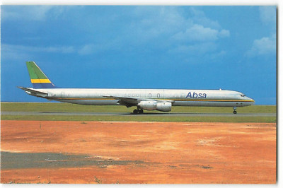 Postcard Airline ABSA CARGO Boeing Douglas DC-8-71F PP-ABS BUCHairCARD CC10.
