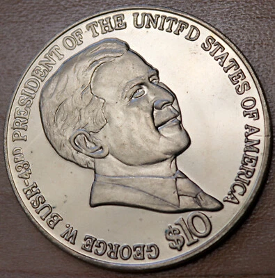 2004 Liberia 10 Dollars George W. Bush - Image 1 of 2