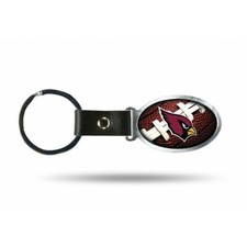 arizona cardinals nfl football team logo accent metal key chain made in usa