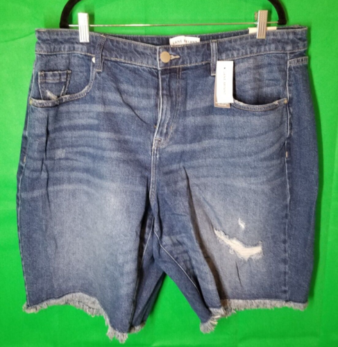 Lane Bryant Size 16 Women's Denim Boyfriend Bermuda Shorts - NWT
