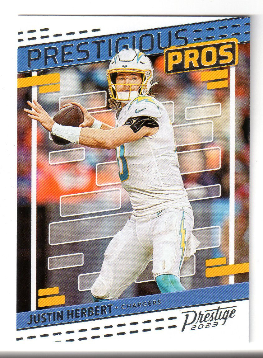 2023 Panini Prestige #PP-18 JUSTIN HERBERT 'PRESTIGIOUS PROS' CARD! CHARGERS