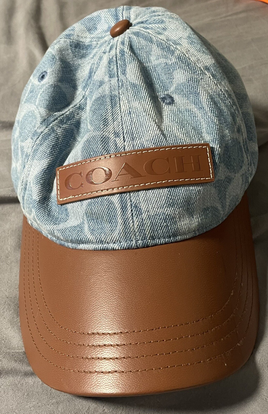 Coach Hat Signature Denim Baseball Cap Unisex Gem