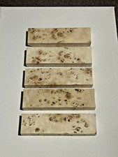 5 Piece Burl Poplar Knife Handle Scales Lumber Blank Blocks Lathe 150x42x19mm