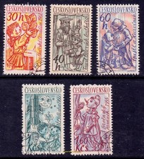 EBS Czechoslovakia 1961 - Puppets - Marionettes - Michel 1275-1279 - CTO