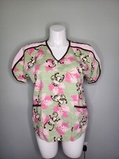 Tafford Monkey Print Scrub Top