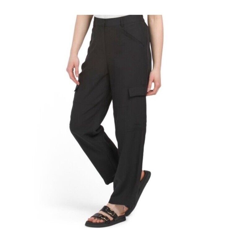 NWT $378 Kobi Halperin Black Denny Dress Pants Anthropologie Nordstrom Saks Sz L