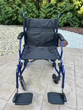Carex Transport Wheelchair With 19 inch Seat - Folding Transport Chair