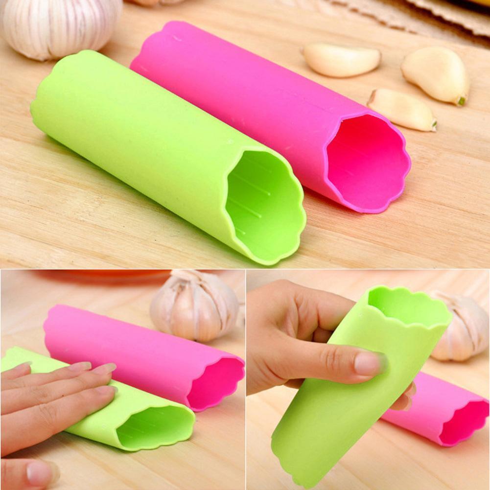 Silicone Garlic Clove Peeler Stripper Tube Easy Stripping Press Ro` H9O9 US-image