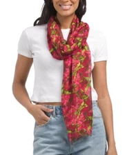 NWT Patricia Nash Bougainvilleas Along the Coast Rectangular Scarf