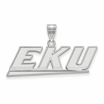 Sterling Silver Eastern Kentucky  E-K-U Medium Pendant