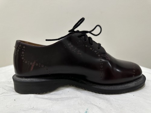 DR. MARTENS DOC Charlotte Cherry Blood Red Leather Oxfords US 5 UK 3 EU 36 Women - Picture 5 of 14