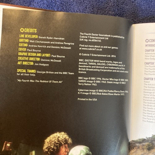 Cubicle7 Doctor Who Fourth Doctor Sourcebook VG - Picture 6 of 6
