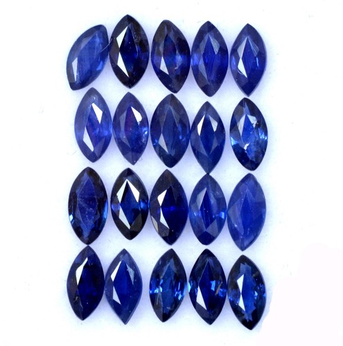 4x2 mm Natural Blue Sapphire Marquise Cut Lot 10 Pcs 1.04 CTS Loose Gemstones - Picture 3 of 4
