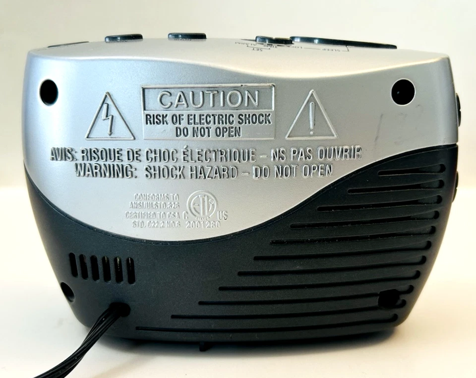 Timex T-130S Nature Sounds Alarm Clock Vintage Gray Digital - Image 3 of 4