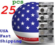 25 pcs CR1220 1220 LR1220 Energizer Card 3V Lithium Coin Battery trk included