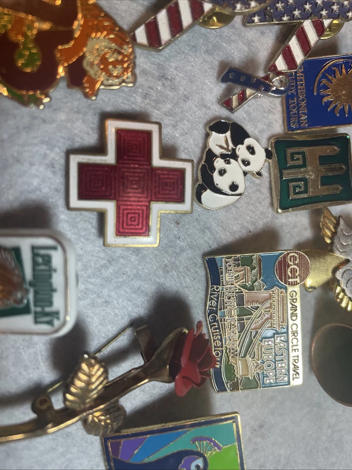 Vintage Red Cross(40’s) +20 Other Lapel/Hat Pins - Image 2 of 3