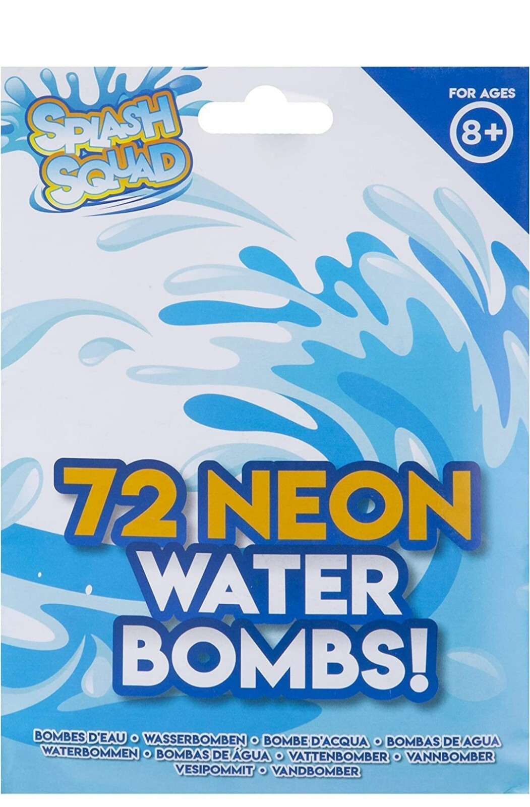 72 Neon Splash Water Bomb Balloons – Party Bag Fillers for Kids, Outdoor Games