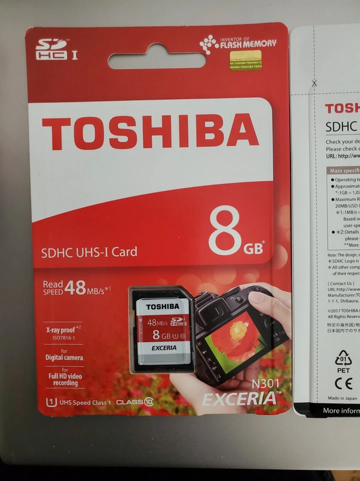 8GB SDHC UHS-1 SD cards EXCERIA, pack of 10. NEW - Image 3 of 4