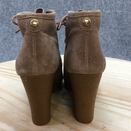 Michael Michael Kors Boots Womens 5.5 Ankle Chukka Brown Suede Leather Lace Up - Picture 8 of 15