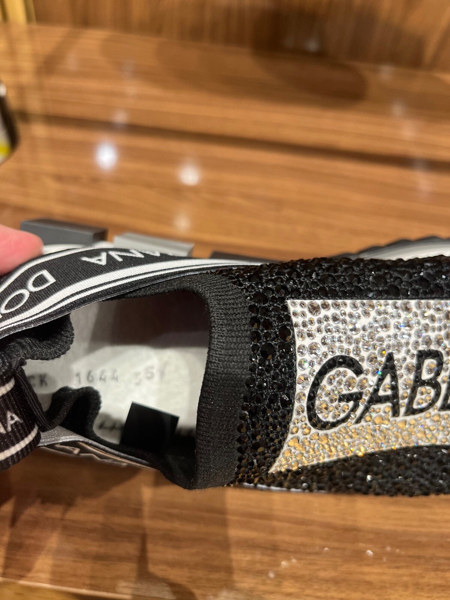 Dolce & Gabbana Women's NIB Black Swarovski Crystal Sneakers Dolce & Gabbana Women's NIB Black Swarovski Crystal Sneakers