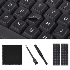 2PCS English Keyboard Stickers with Tweezer, Universal Replacement English Ke...