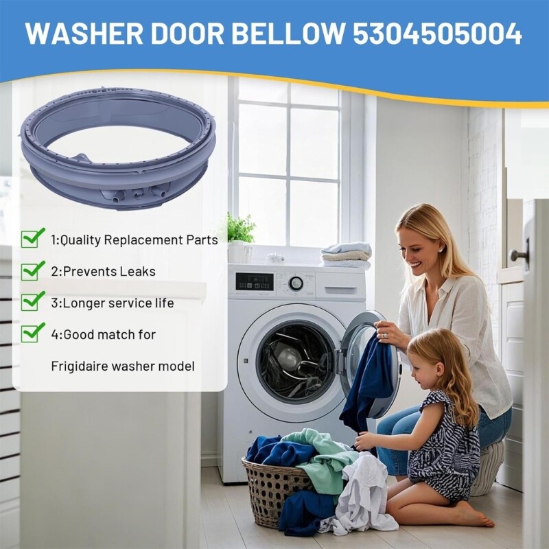 Washer Door Bellow Gasket Seal For Kenmore & Sears Models - Replacement For 110.47787800, 110.47789701, 110.47791702, Etc.
