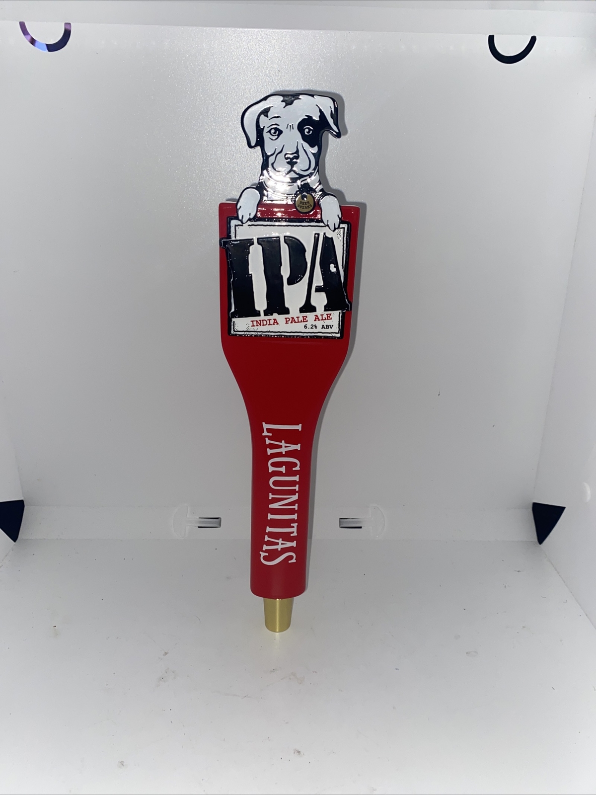 Lagunitas IPA Beer Tap Handle Red Rare Edition Dog New No Box Keg Draft eBay