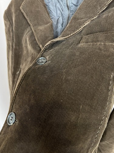 Fay Double Coat Mens Size XL Velvet Button Jacket With Lining Vintage - Picture 17 of 21